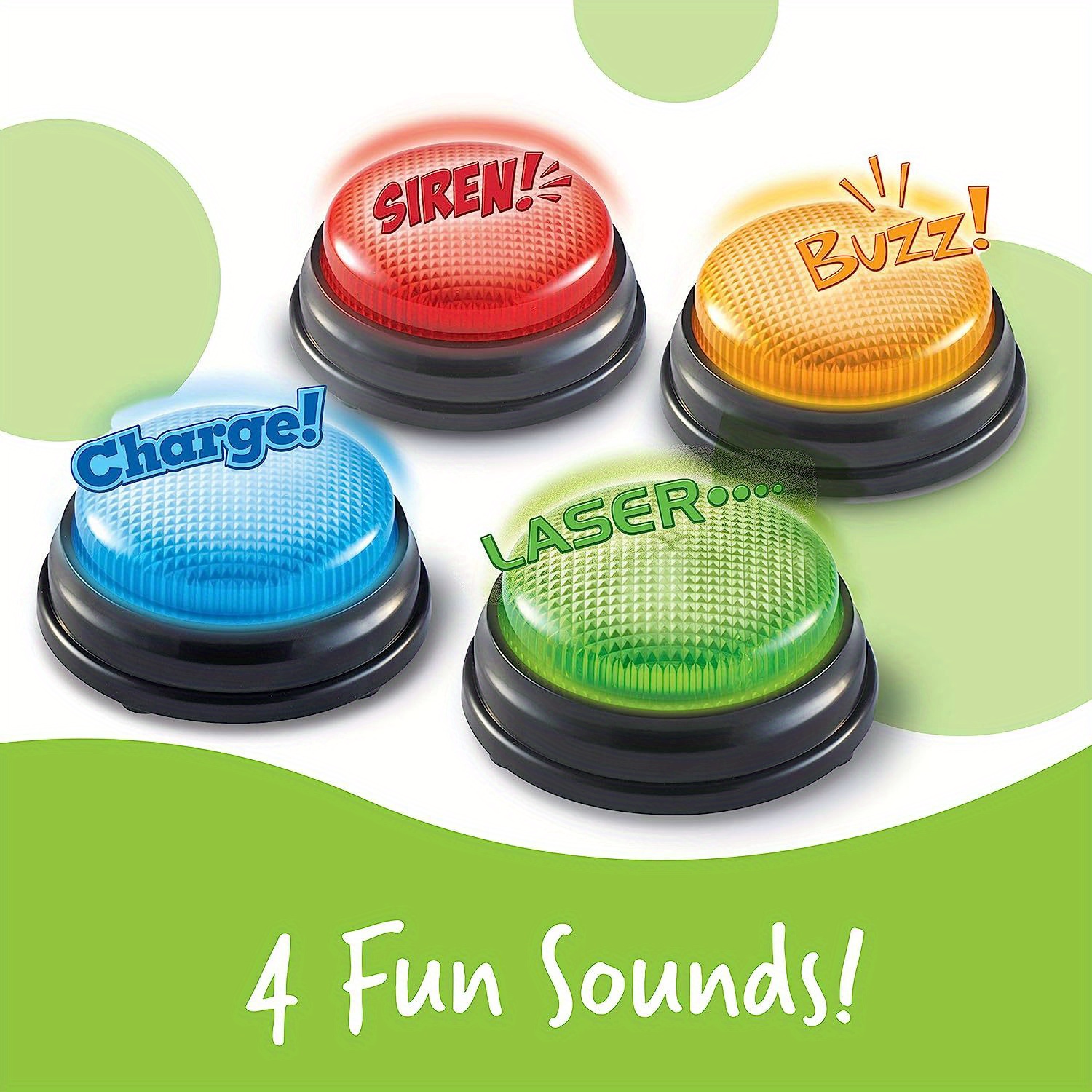 Kids Toys And Games - 4pcs Lights and Sounds Buzzers Toy,