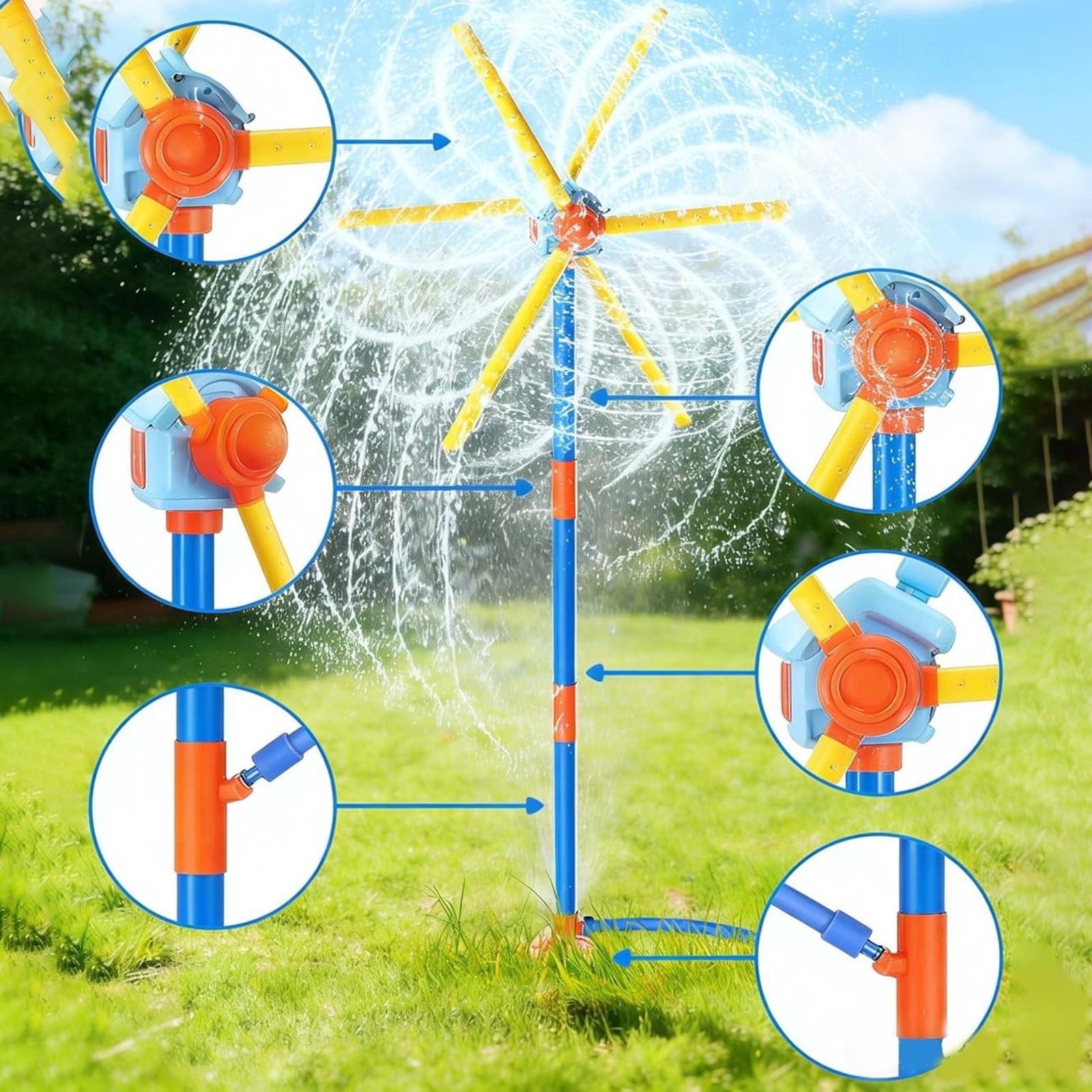 Kids Yard Toys - Kids Sprinkler Windmill Fun Sprinkler With