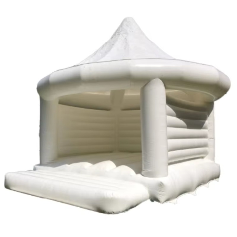 Kids Toys And Games - Inflatable White Wedding Bouncy House Outdoor