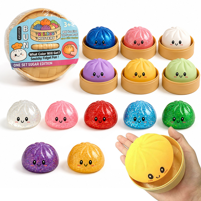 Kids Toys Basket - Glitter Dumpling Squishy Toy Jumbo Bao