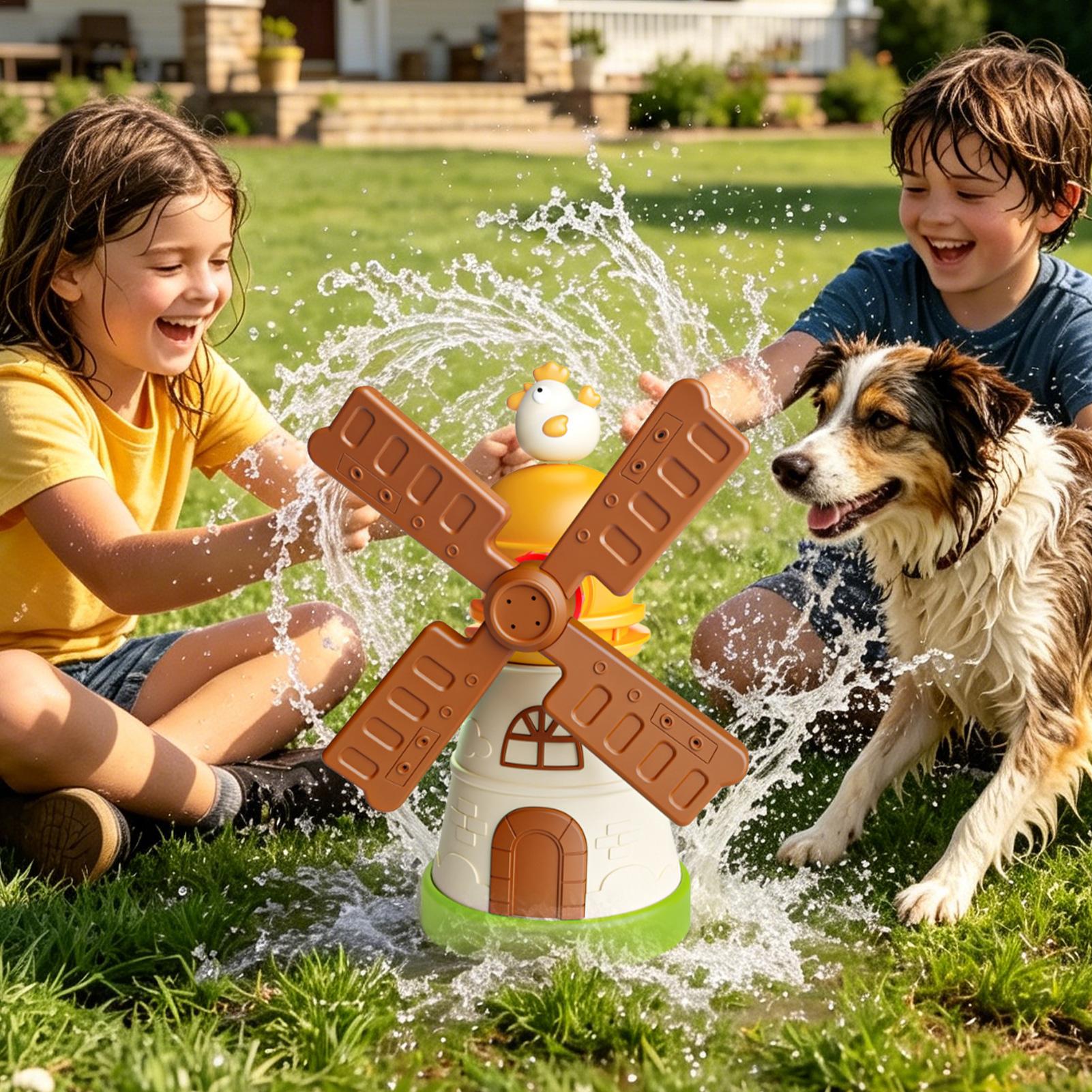 Kids Yard Toys - Kids Windmill Sprinkler Rotating Splashing Water