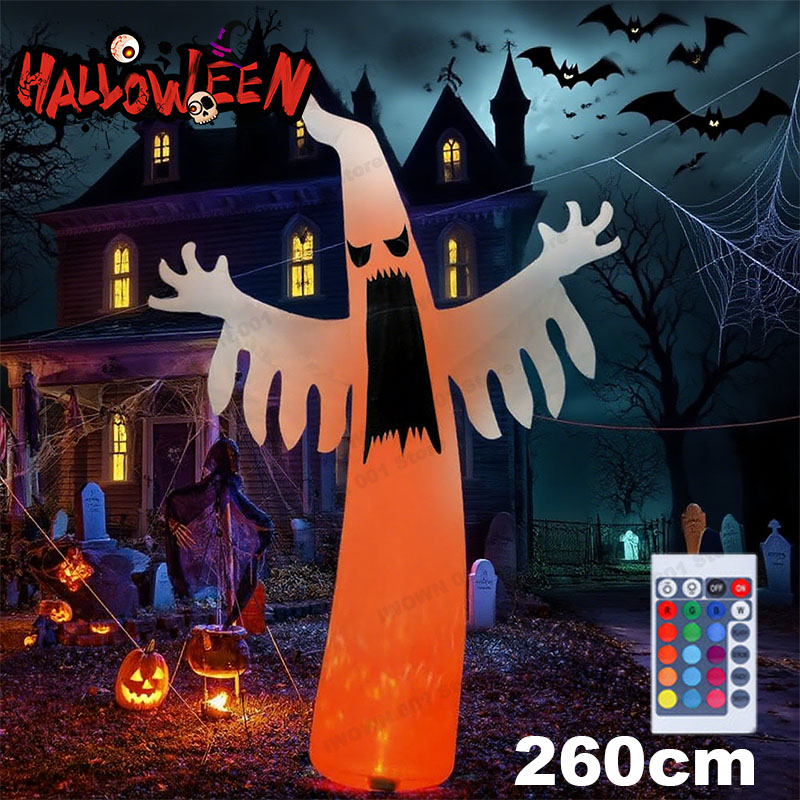 Kids Yard Toys - Halloween Inflatable Scary Ghost with LED