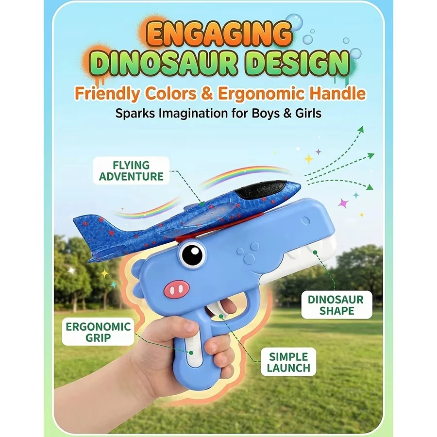 Catapult Launcher Toy - Dinosaur Foam Airplane Launcher Toys for