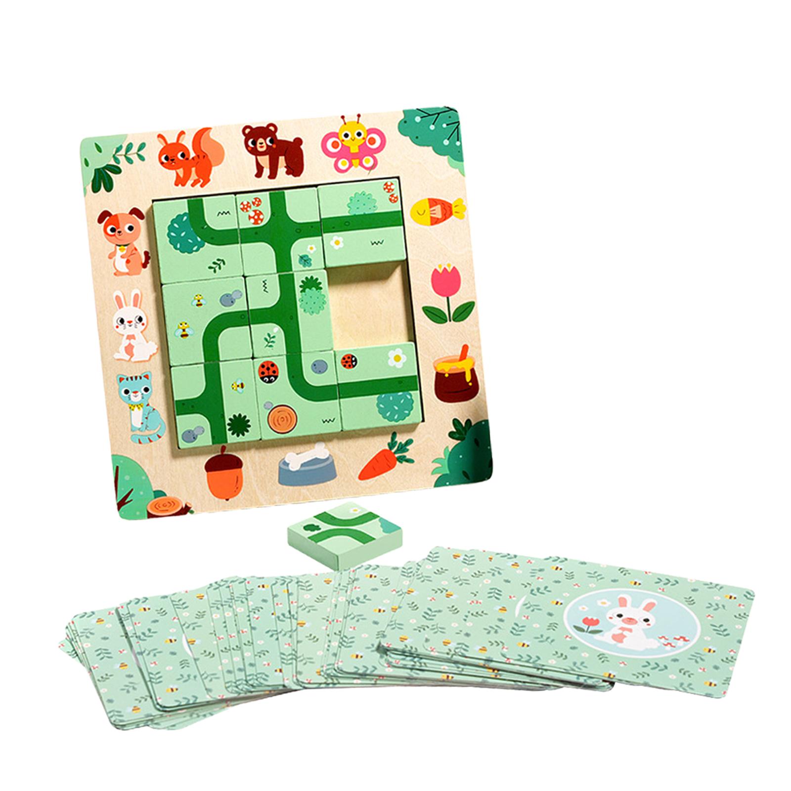Kids Toys 2 Year Old - Wooden Block Puzzles Educational Gift Game