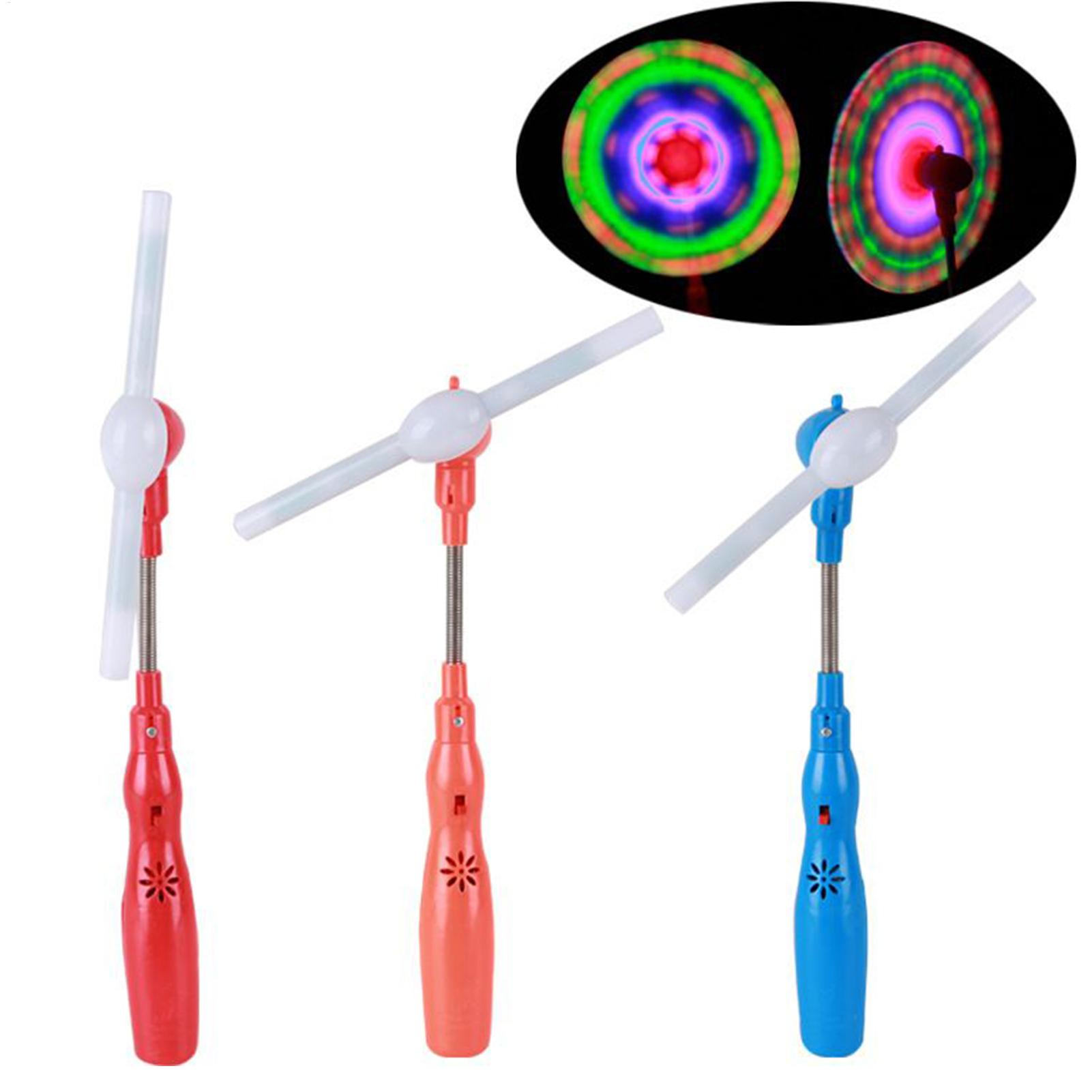 Kids Yard Toys - Handheld LED Music Windmill Stick Rainbow