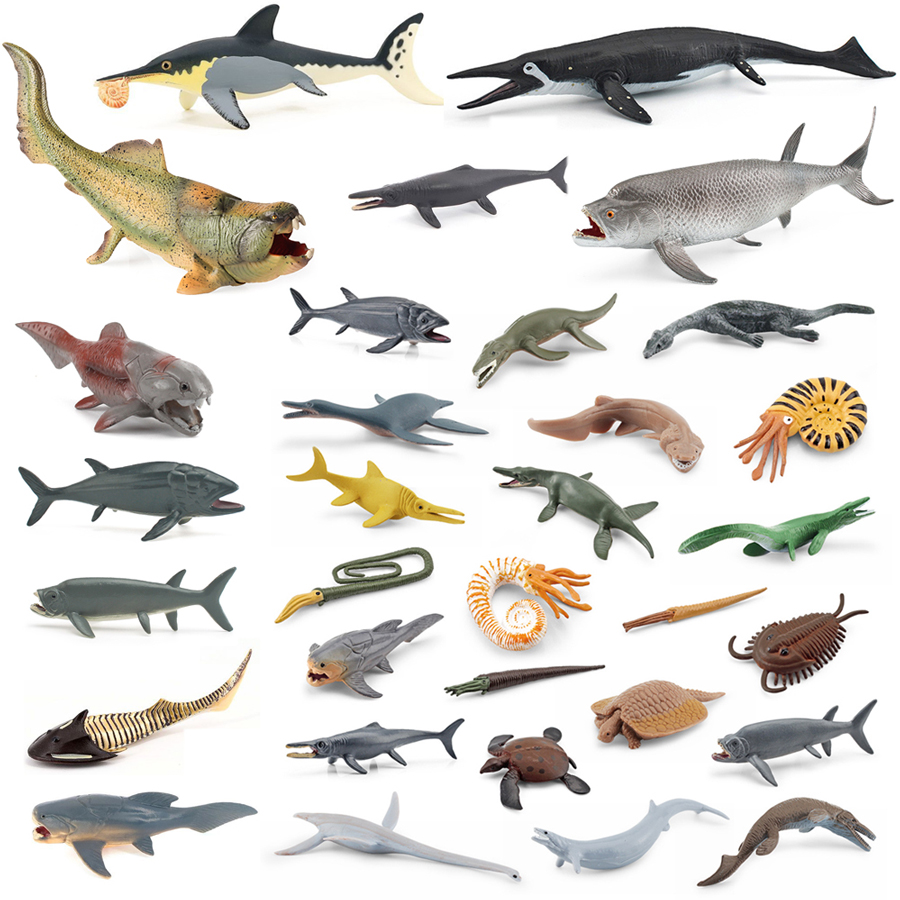 Kids Toys Under $20 - Realistic Dunkleosteus Ophthalmosaurus Xiphactinus Cephalaspis Prehistoric
