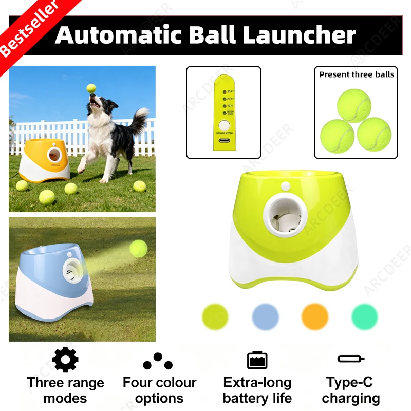 Catapult Launcher Toy - Rechargeable Automatic Ball Launcher for Dogs-3