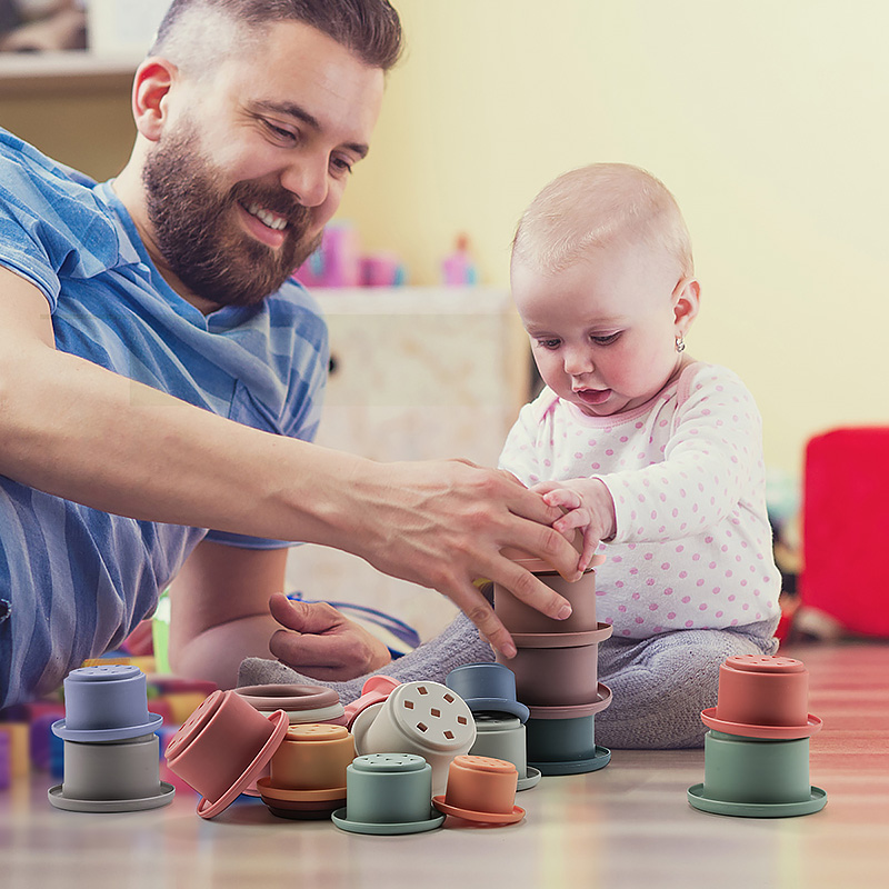 Baby Silicone Hourglass Stacki - Kids Toys 2 Year Old recension och pris