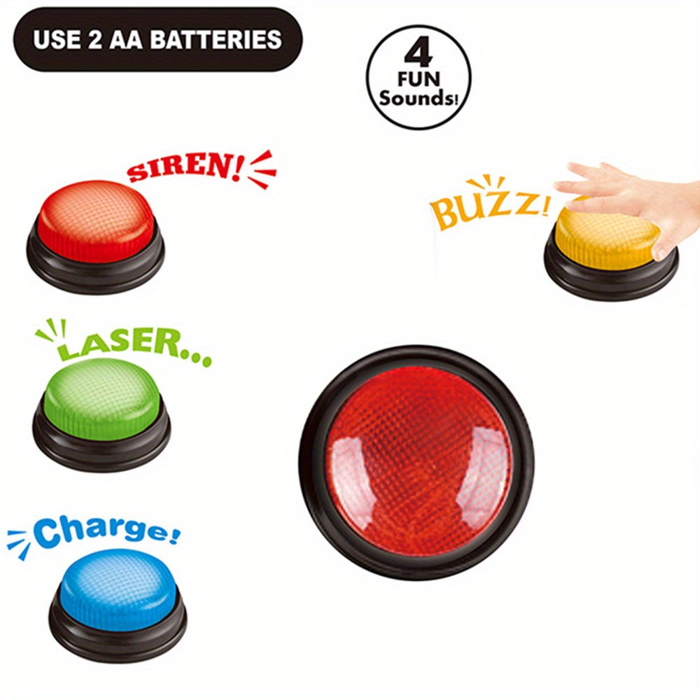4pcs Lights and Sounds Buzzers - Kids Toys And Games recension och pris