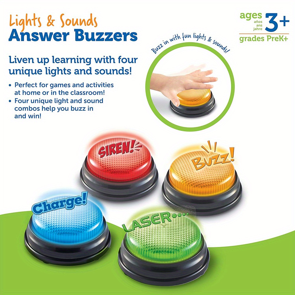 4pcs Lights and Sounds Buzzers - Kids Toys And Games recension och pris