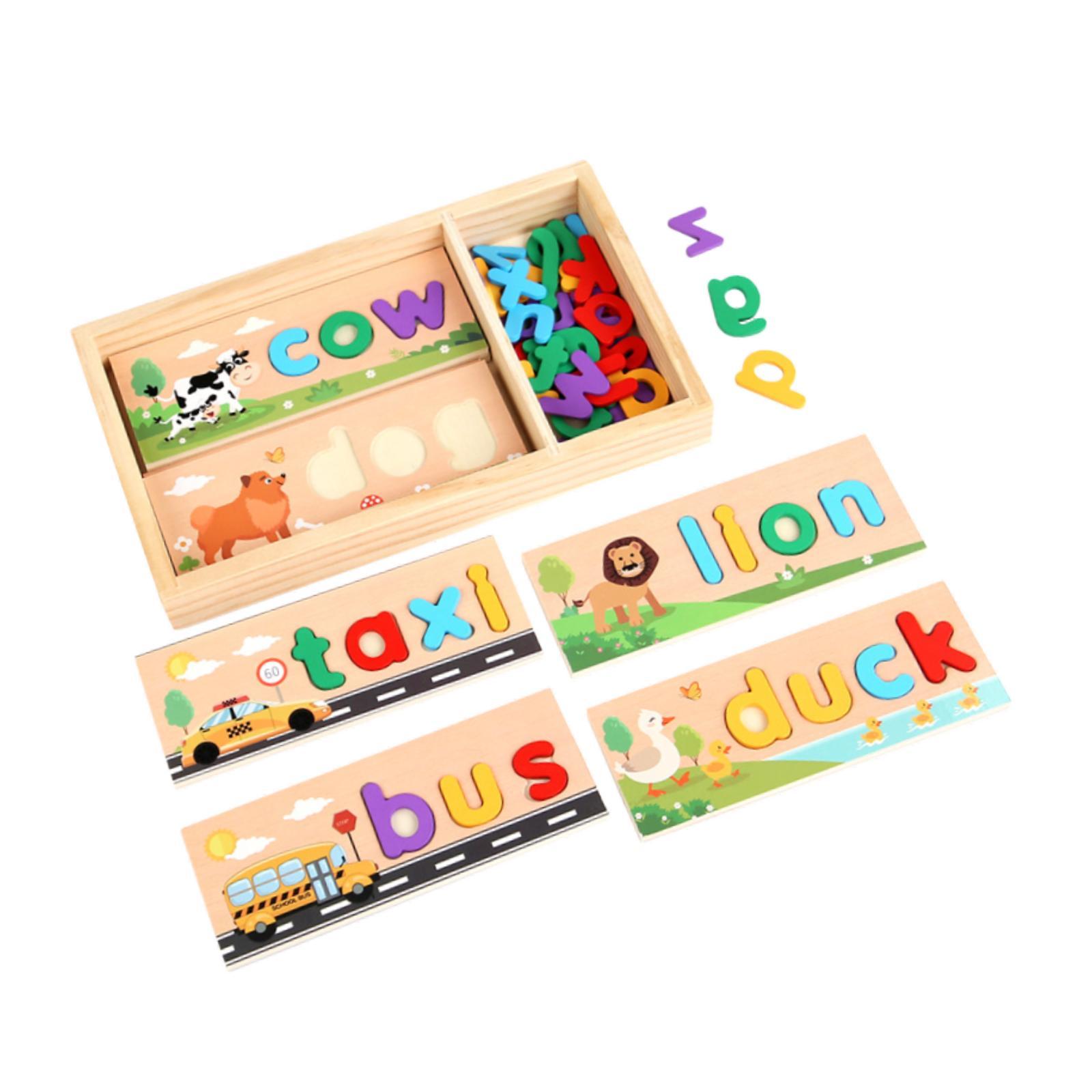 Wooden Spell Learning Toys wit - Kids Toys 2 Year Old recension och pris