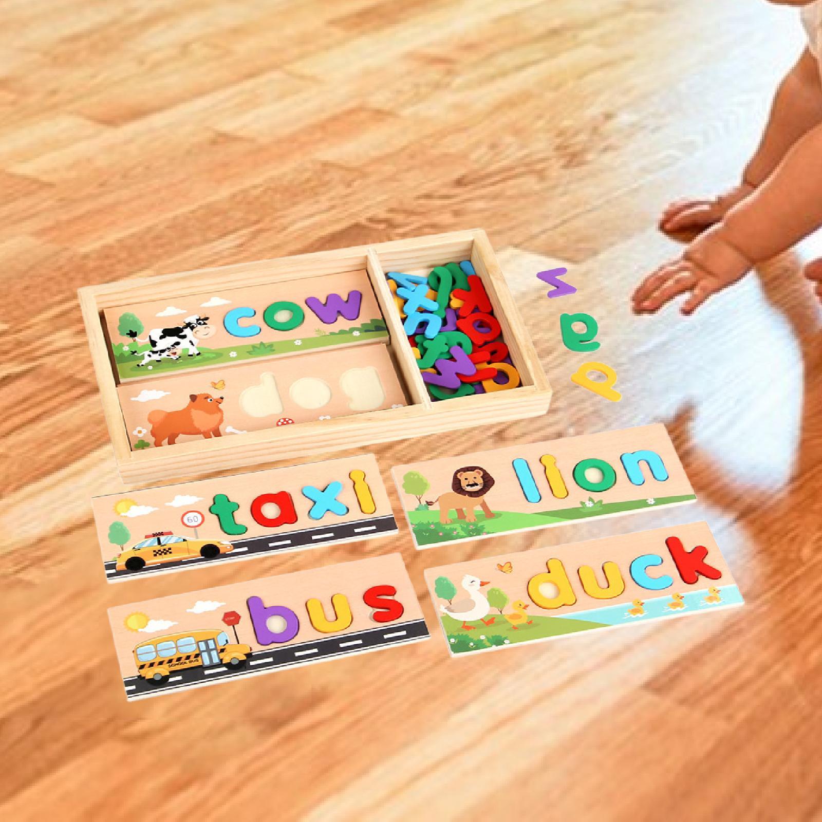 Wooden Spell Learning Toys wit - Kids Toys 2 Year Old recension och pris