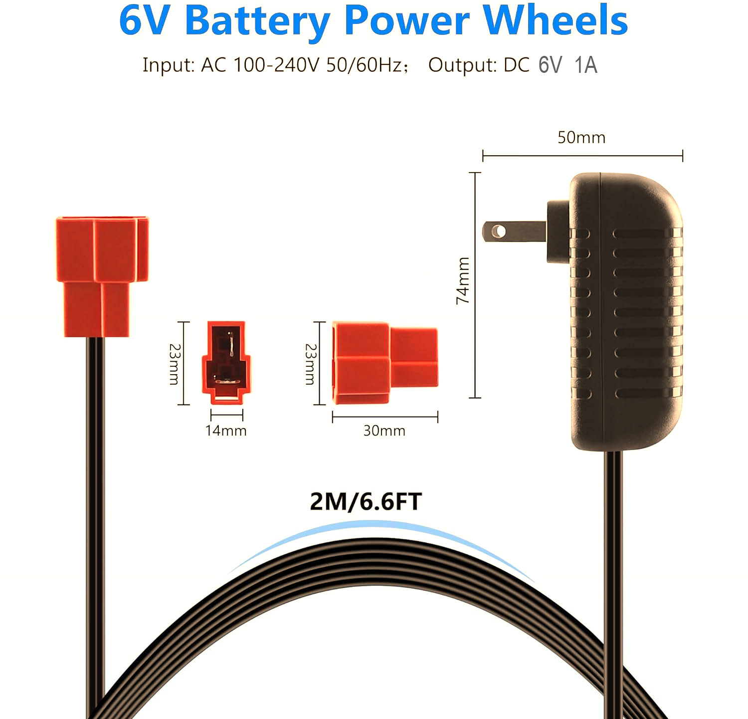 6V Battery Charger for Ride on - Kids Toys Quad recension och pris