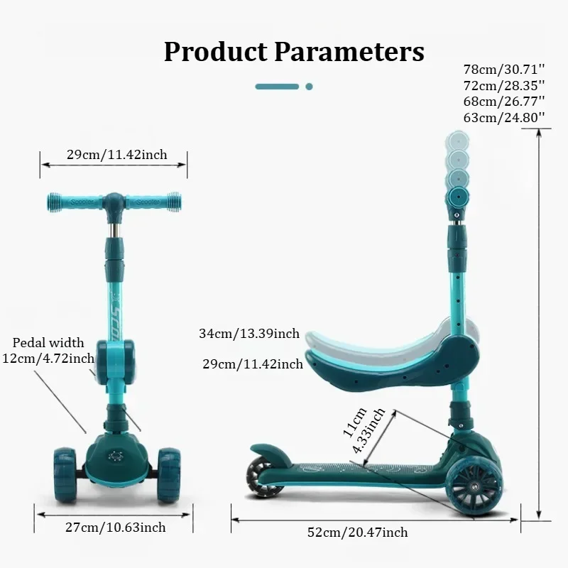 2-in-1 Kids Kick Scooter with  - Kids Toys Scooter recension och pris