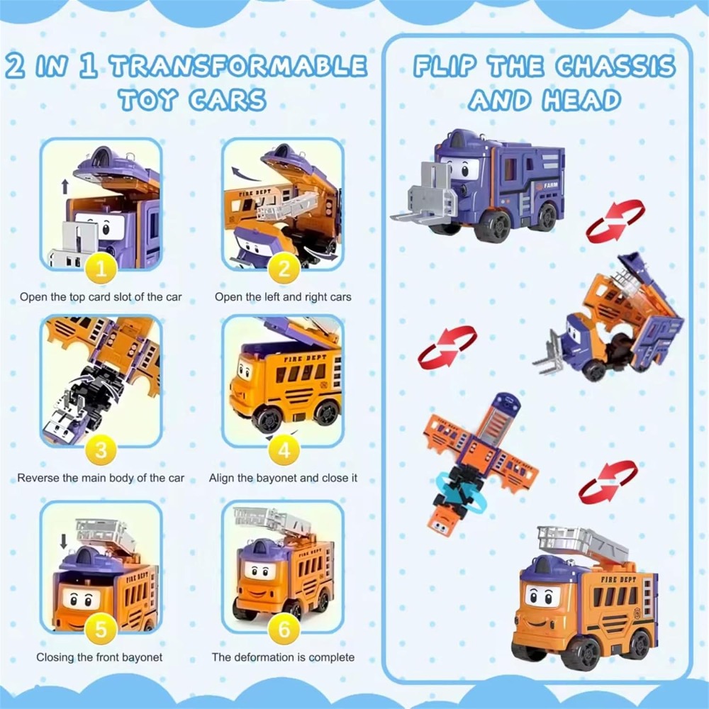 Flip Racers Transformable Cars - Kids Toys Vehicle recension och pris