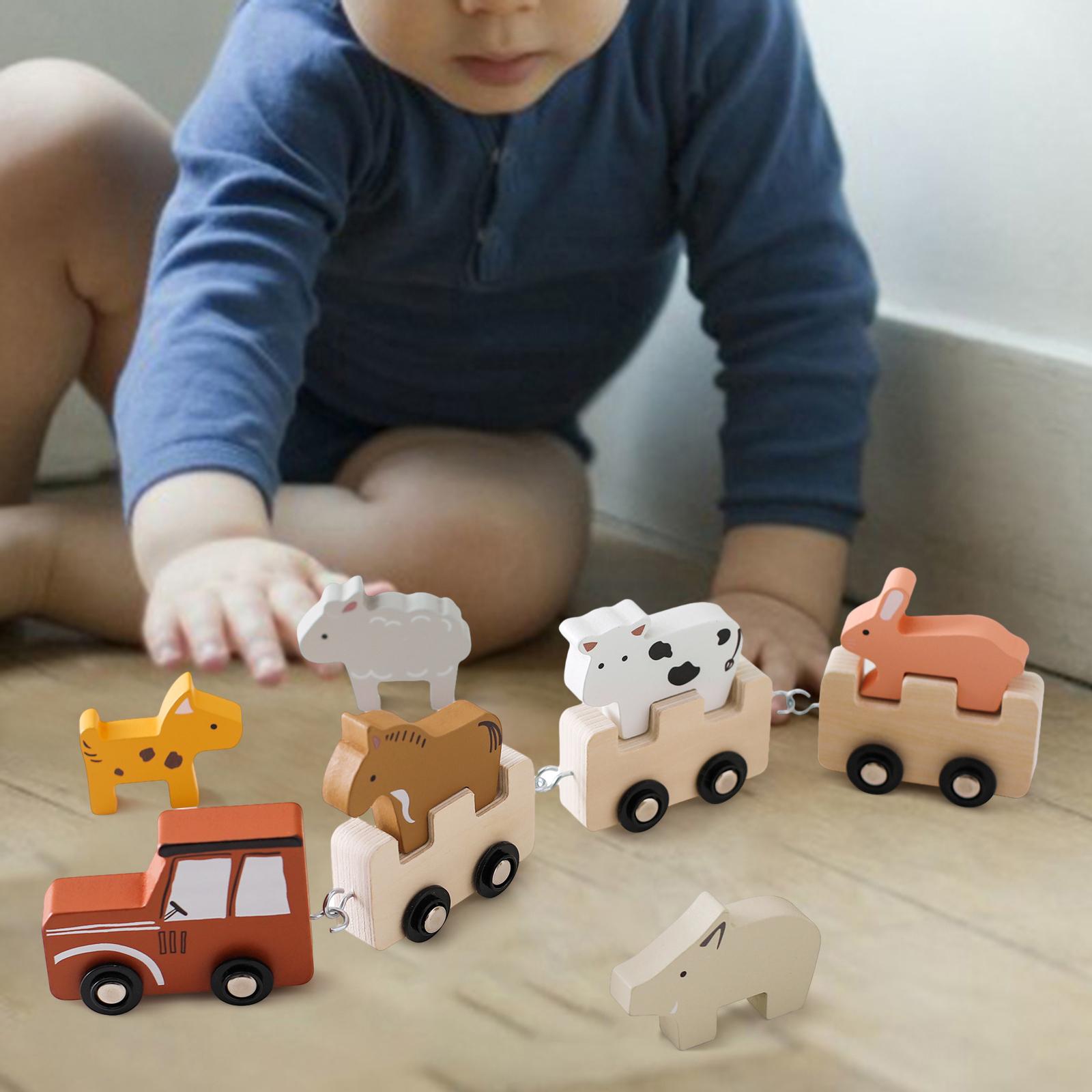 Animal Wooden Train Toy Stacki - Kids Toys 2 Year Old recension och pris