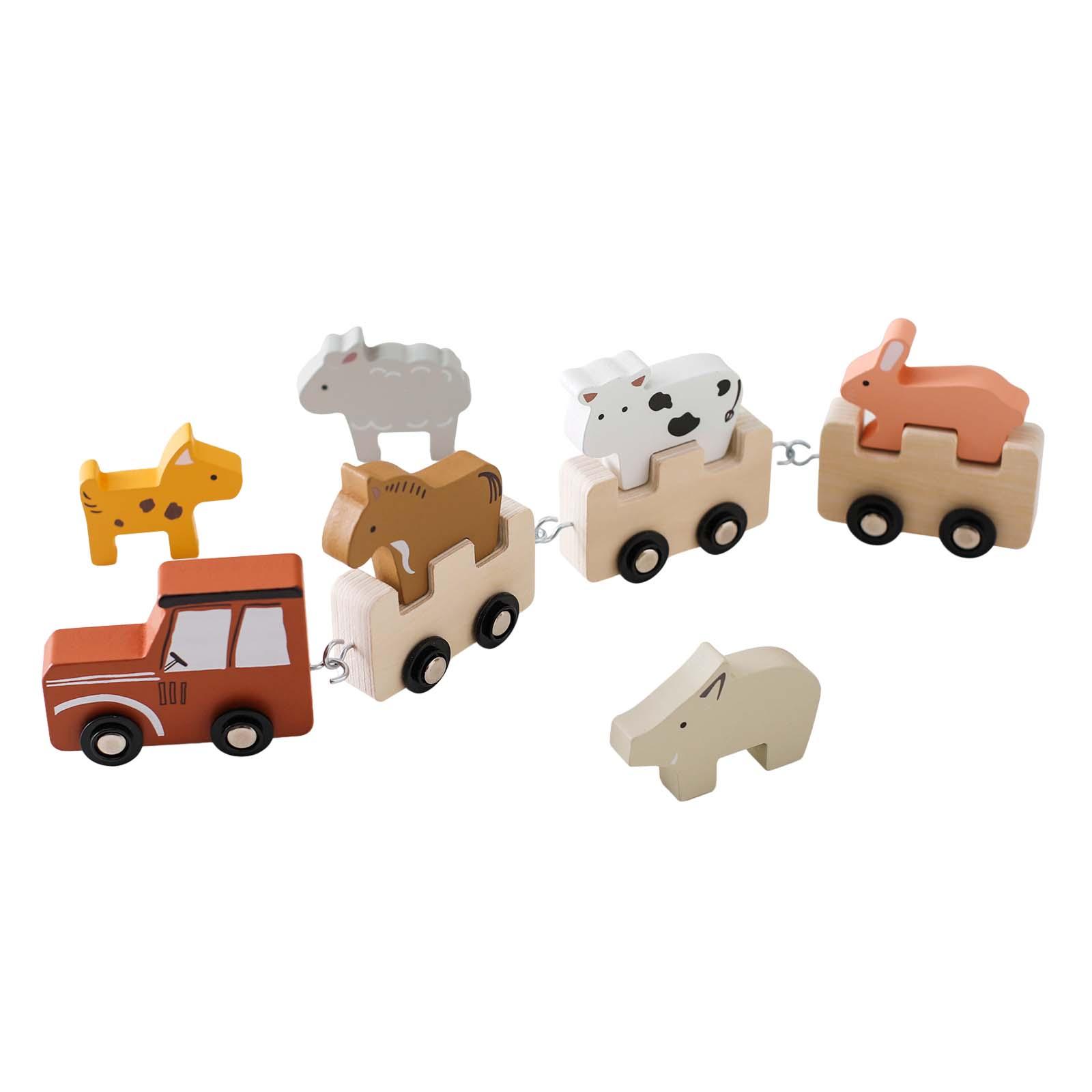 Animal Wooden Train Toy Stacki - Kids Toys 2 Year Old recension och pris