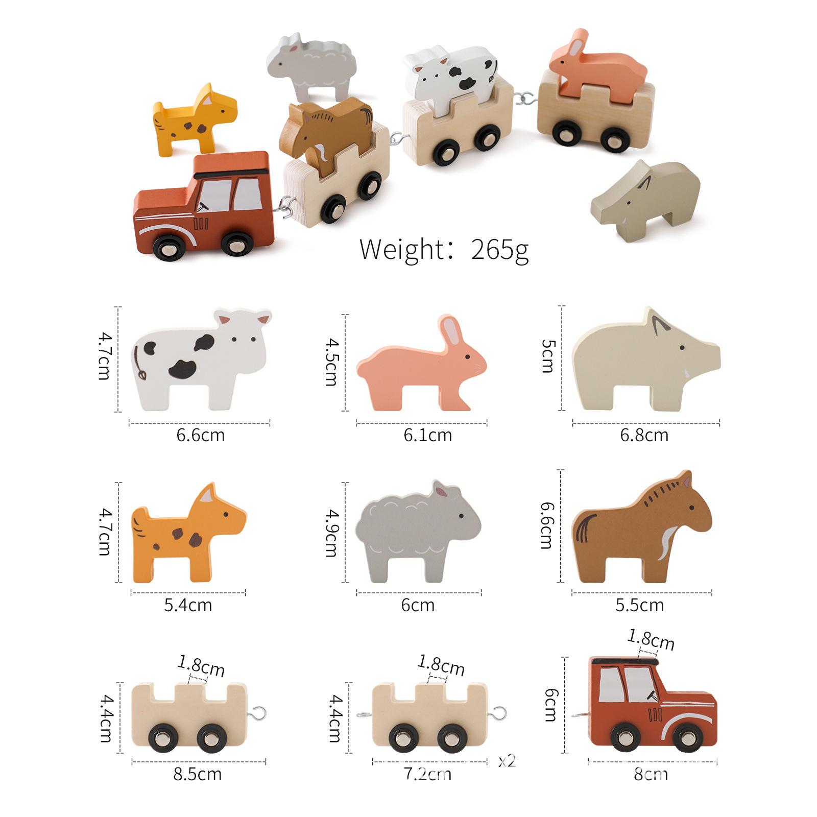 Animal Wooden Train Toy Stacki - Kids Toys 2 Year Old recension och pris