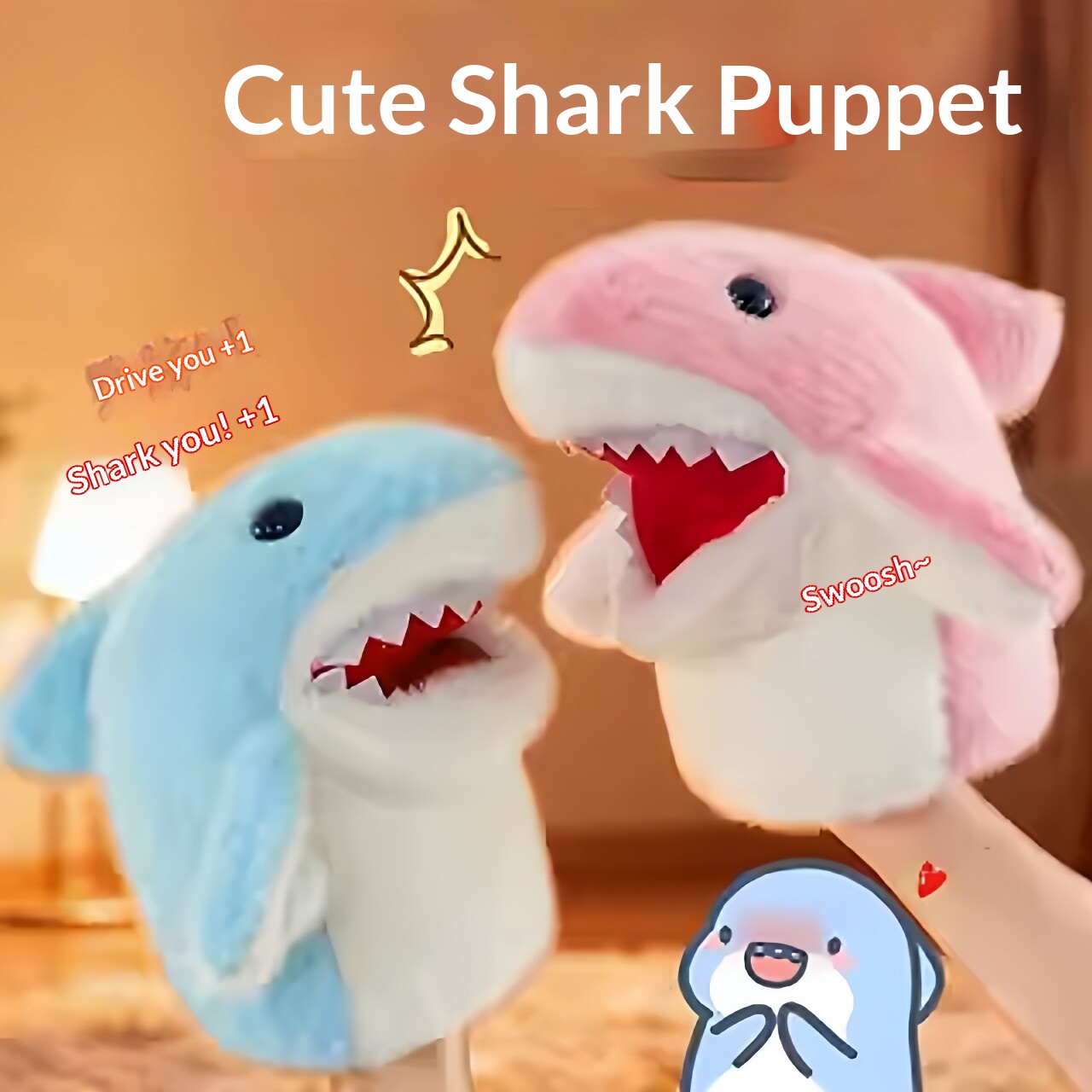Shark Hand Puppet Plush Shark  - Kids Toys And Games recension och pris