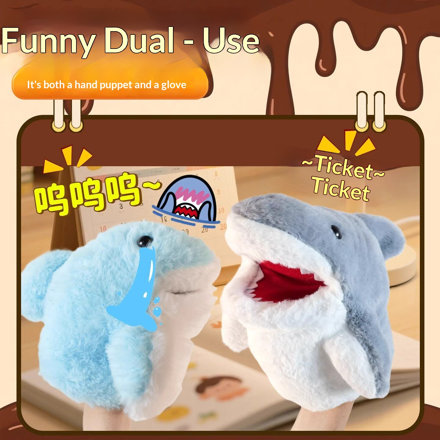 Shark Hand Puppet Plush Shark  - Kids Toys And Games recension och pris