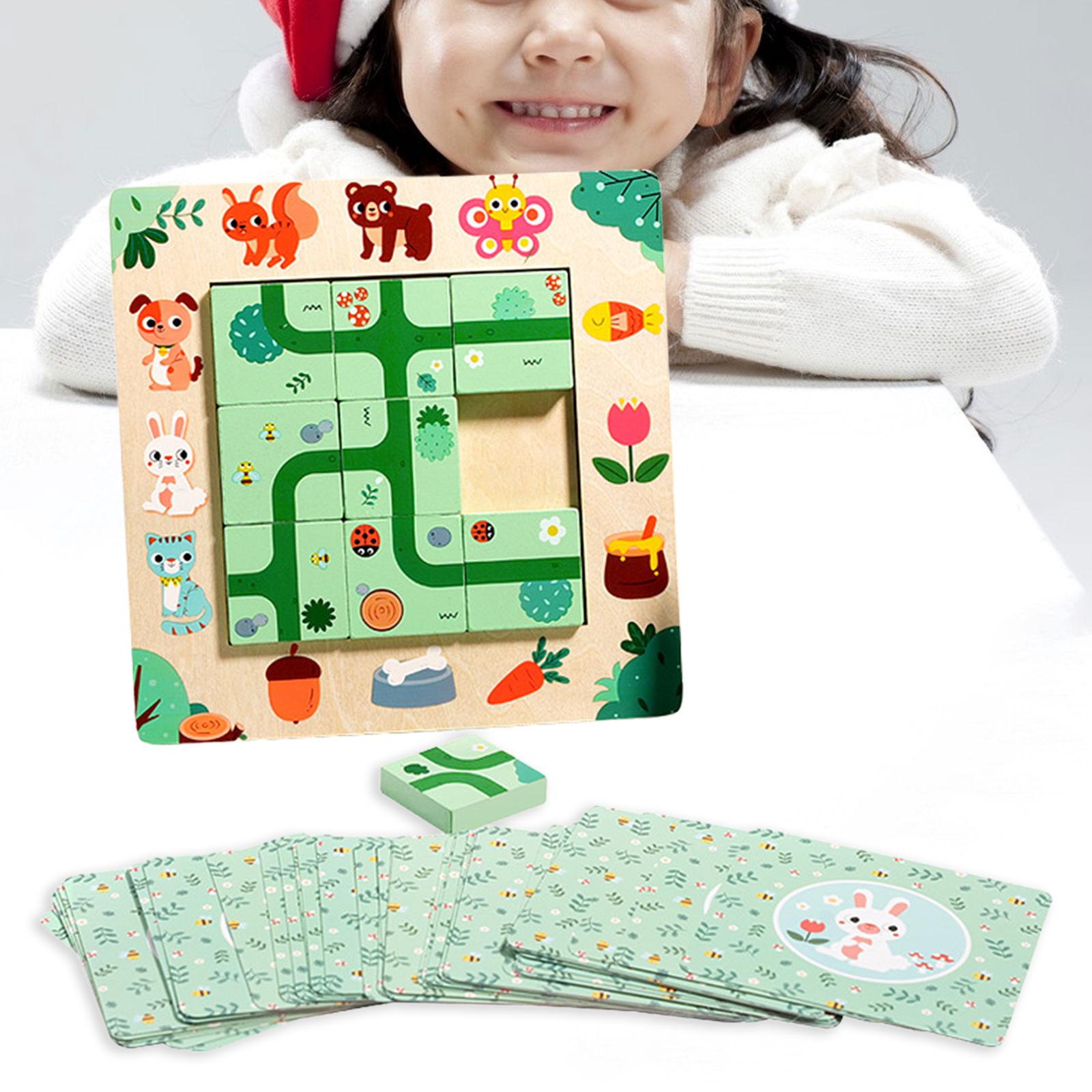 Wooden Block Puzzles Education - Kids Toys 2 Year Old recension och pris