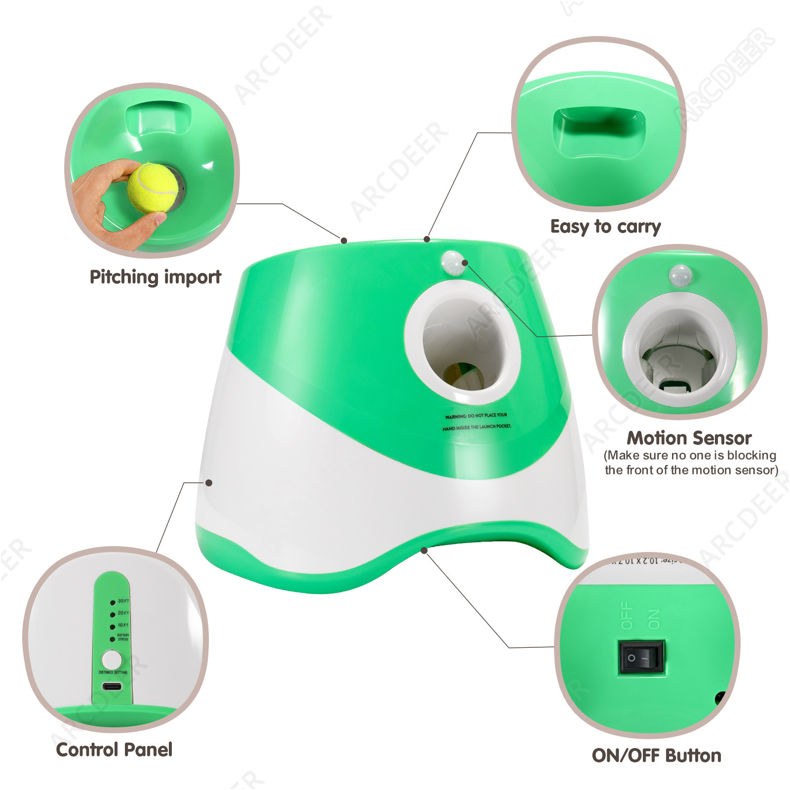 Rechargable Automatic Ball Lau - Catapult Launcher Toy recension och pris